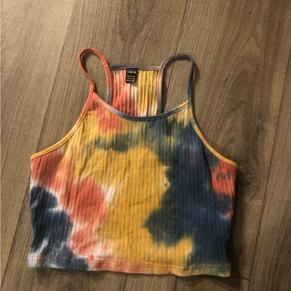 SHEIN tie-dye crop top